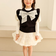 Mini Recipe Big Ribbon Black Set-Skirt